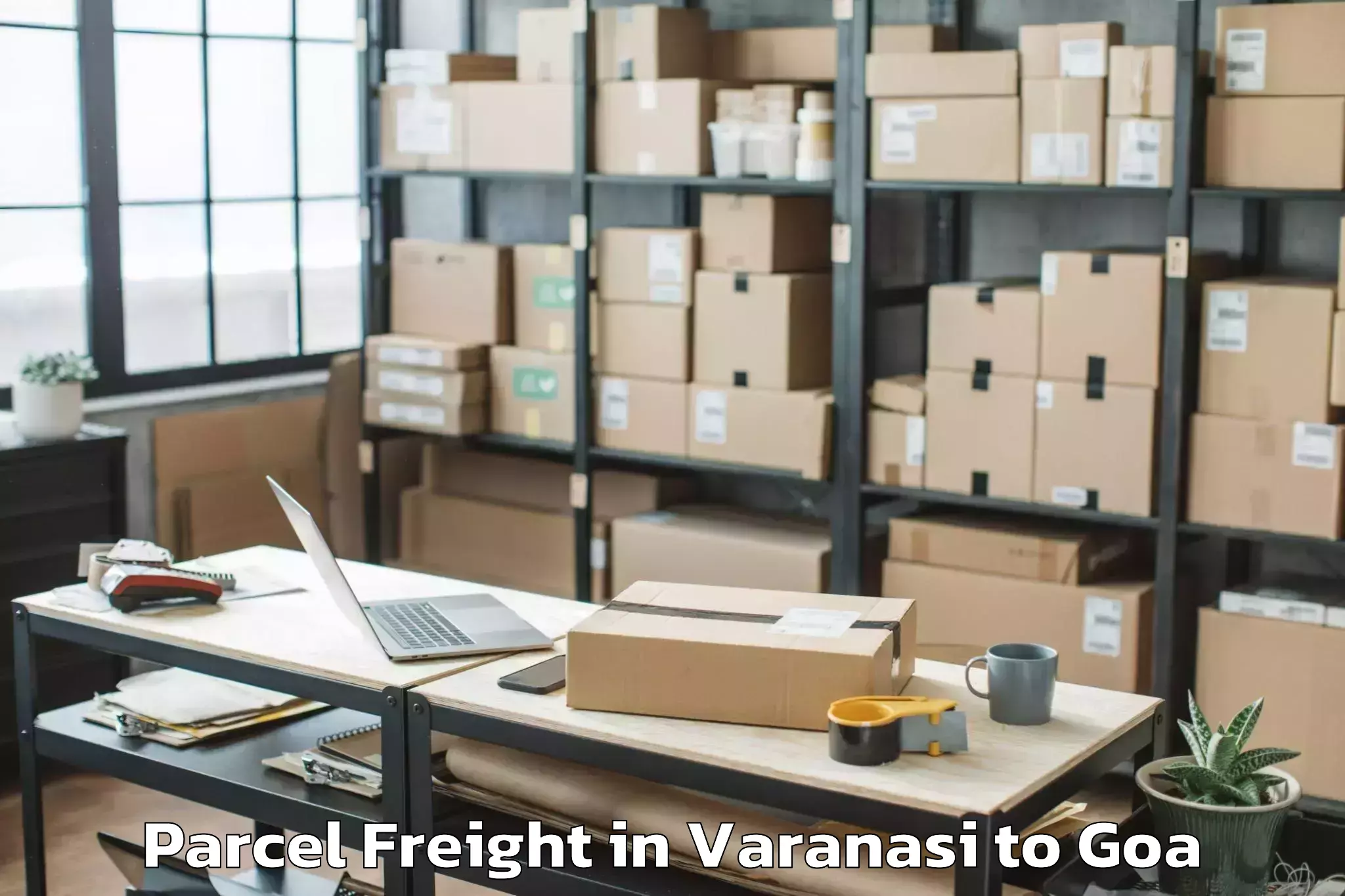 Book Your Varanasi to Morjim Parcel Freight Today